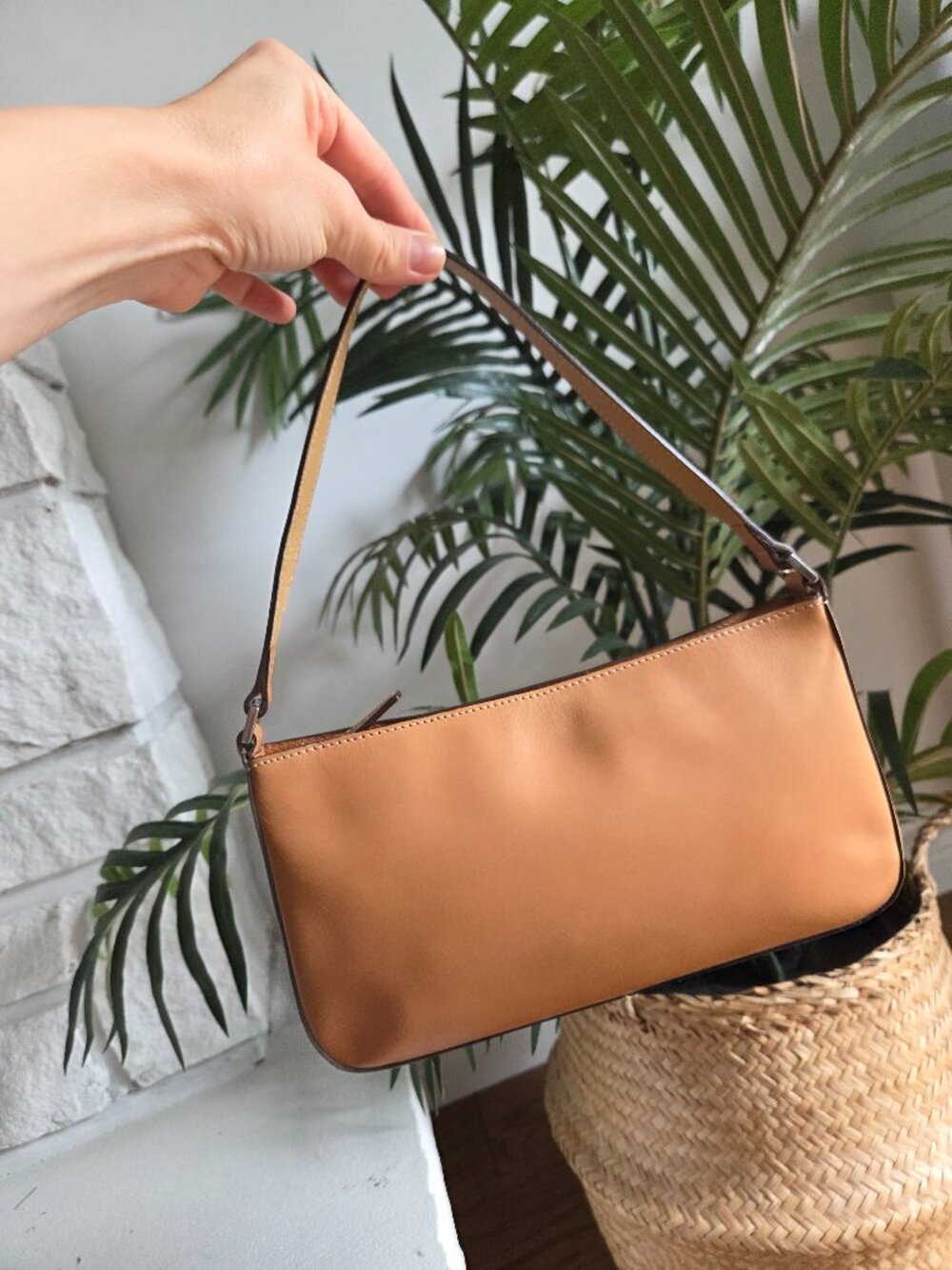 Vintage Old Navy Tan / Camel Shoulder Bag / Mini Handbag